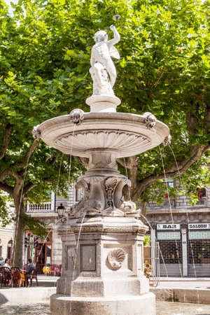 An important area in center of Trieste, Italy, Goribaldi Squareのeditorial素材