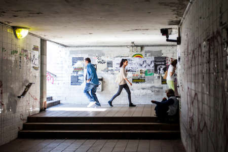 Pedestrian underpass in Trieste, Italyのeditorial素材