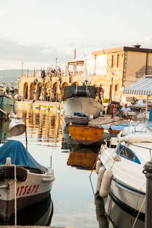 Muggia, small Italian town on the border with Slovenia, harborのeditorial素材