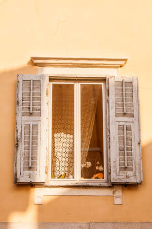 Typical windows of the Istrian-Venetian town, Muggia, on the border with Slovenia