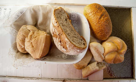 A selection of various types of Italian bread.