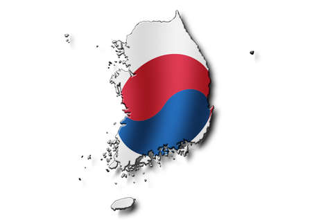 map South Koreaの写真素材