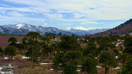 High mountains and valley - Landscape of different corners of the Chileの写真素材