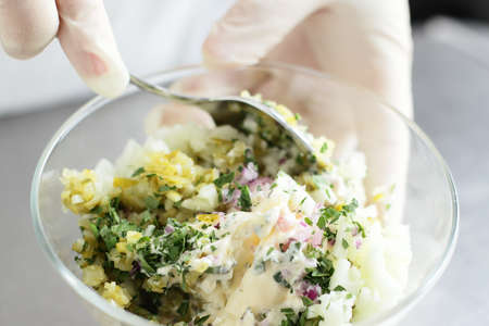 cooking of tasty food at the kitchenの写真素材