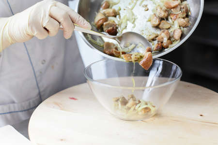 cooking of tasty food at the kitchenの写真素材