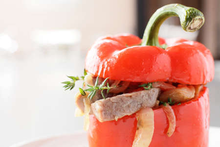 tasty and fresh european salad with different vegetablesの写真素材