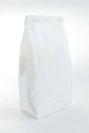 white isolated paper pack on white background