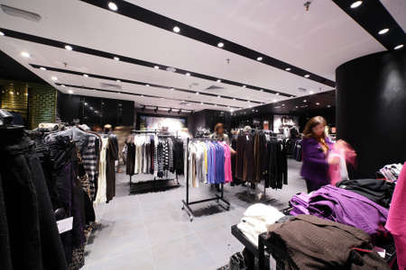 luxury and fashionable european different clothes shop