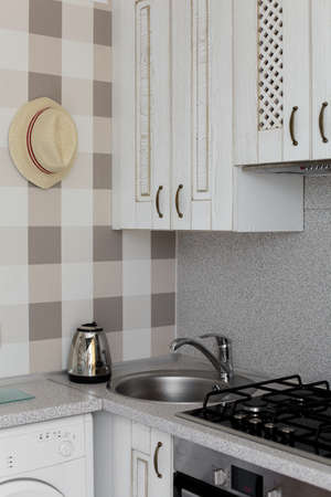 luxury and very clean empty european kitchen