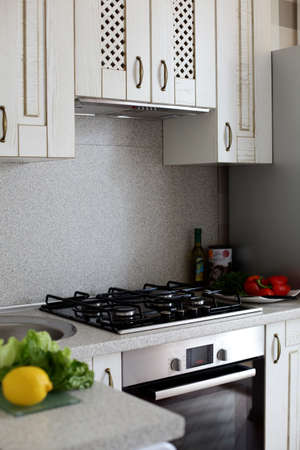 luxury and very clean empty european kitchenのeditorial素材