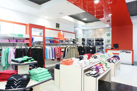 luxury and fashionable european different clothes shopのeditorial素材