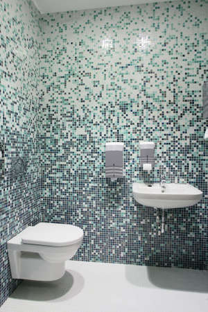 luxury and very clean toilet in european styleの写真素材