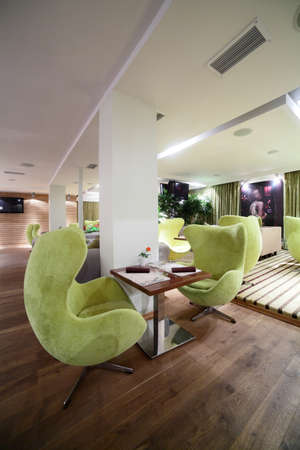 new and clean luxury restaurant in european styleの写真素材