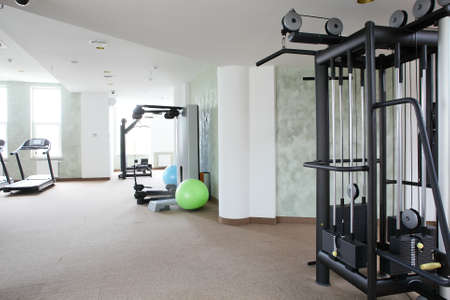 bright european gym with a lot of windows