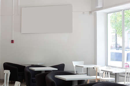 new and clean luxury restaurant in european styleの写真素材