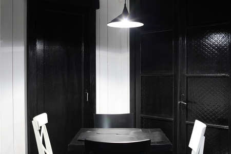 new and clean luxury restaurant in european styleの写真素材