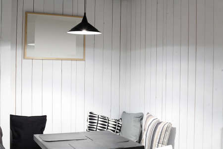 new and clean luxury restaurant in european styleの写真素材