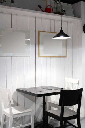 new and clean luxury restaurant in european styleの写真素材