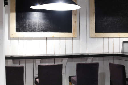 new and clean luxury restaurant in european styleの写真素材