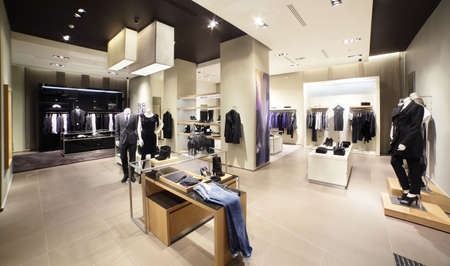 interior of brand new fashion clothes store interior of brand new fashion clothes store