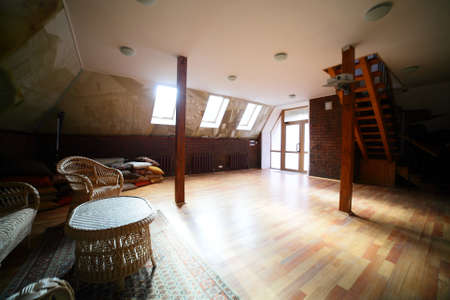 bright and stylish european interior with furniture