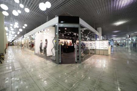 modern interior and windows in fashionable shopping mall