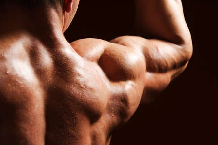 strong and beautiful body of european bodybuilder