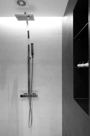beautiful interior of modern toilet in bright coloursの写真素材