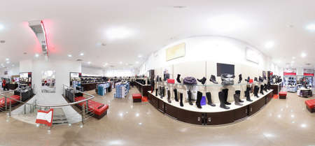 bright and fashionable interior of shoe store in modern mall bright and fashionable interior of shoe store in modern mall