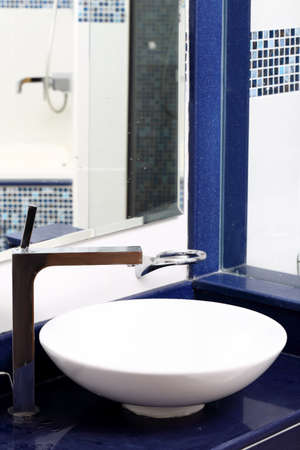 beautiful interior of modern toilet in bright colorsの写真素材