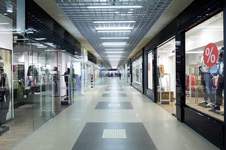 bright and fashionable window of modern european storeの写真素材