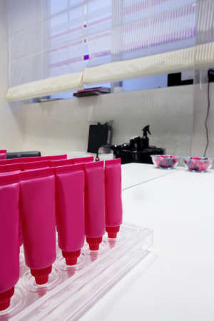 brand new interior of european beauty salonの写真素材