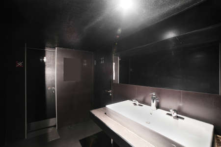 beautiful interior of modern toilet in bright colorsの写真素材