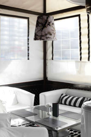 beautiful brand new european restaurant in downtownの写真素材