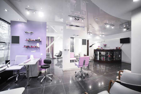 brand new interior of european beauty salon