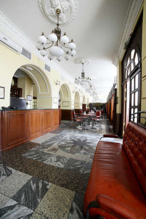 beautiful brand new european restaurant in downtownの写真素材