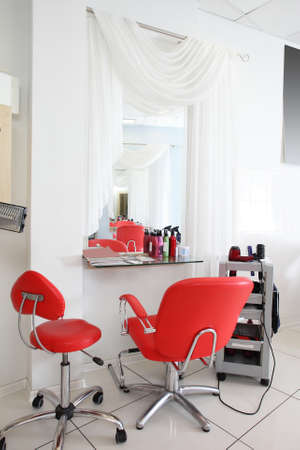 brand new interior of european beauty salonの写真素材
