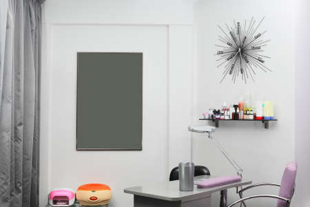 brand new interior of european beauty salonの写真素材