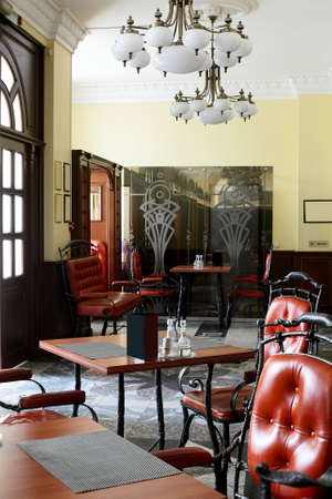 beautiful brand new european restaurant in downtownの写真素材