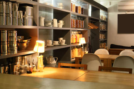 beautiful brand new european restaurant in downtownの写真素材