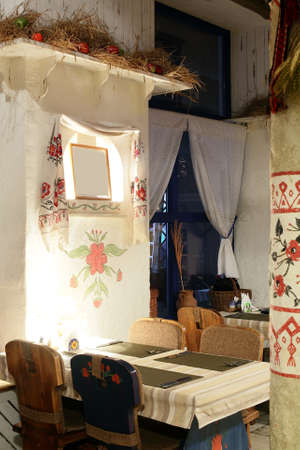 beautiful brand new european restaurant in downtownの写真素材