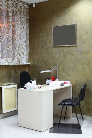 brand new interior of european beauty salonの写真素材