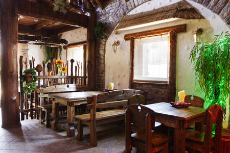 beautiful brand new european restaurant in downtownの写真素材