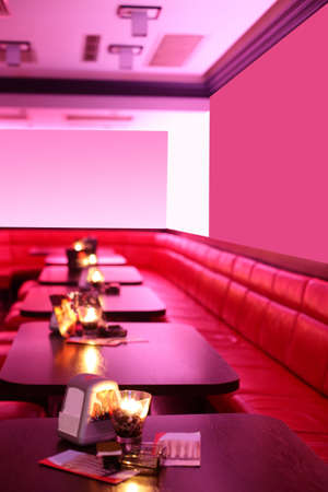 colorful interior of bright and beautiful night clubの写真素材