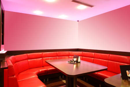 colorful interior of bright and beautiful night clubの写真素材