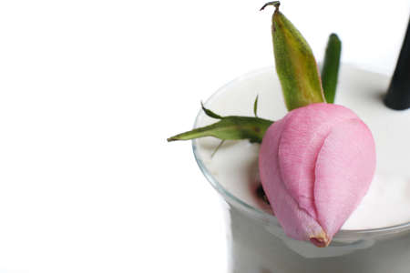 hot and fresh coffee in a cup on white backgroundの写真素材