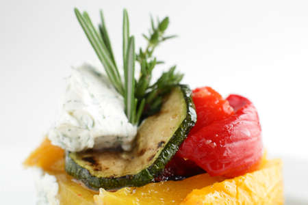 fresh and tasty european salad on bright backroundの写真素材