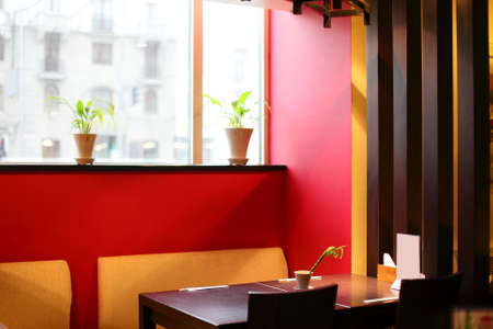 beautiful brand new european restaurant in downtownの写真素材