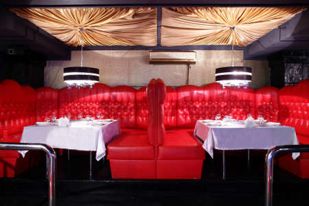 colorful interior of bright and beautiful night clubの写真素材