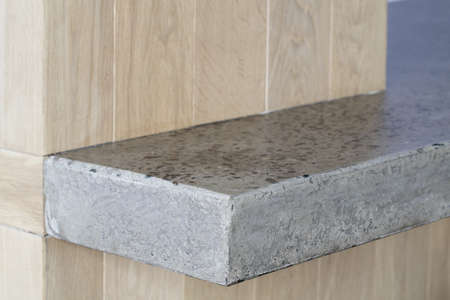 concrete interior detail of table in modern office